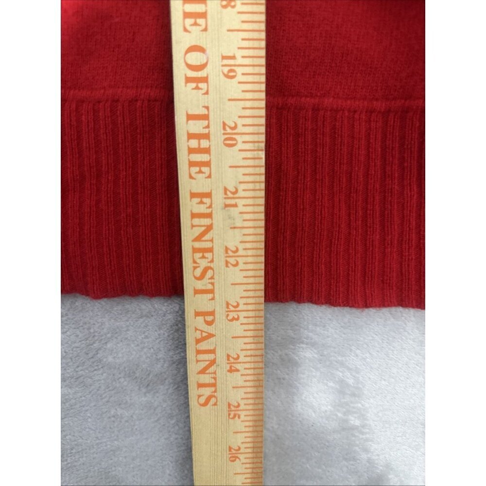 Bianco & Blu Italy Merino Wool Cashmere Blend Sweater Womens Small Red Knit - Picture 5 of 8